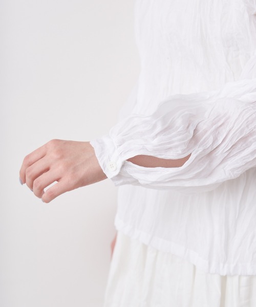 PUAL CE CIN(ピュアルセシン)の「【Du noir】リネンライク後ろリボンブラウス(シャツ/ブラウス・レディース・ホワイト/ブラック・FREE)」の16枚目の写真