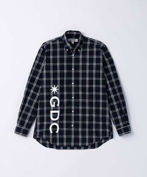 GDC（ジーディーシー）の「LOGO CHECK SHIRT（シャツ/ブラウス・メンズ・ホワイト/ブラック/レッド・SMALL/MEDIUM/LARGE）」の2枚目の写真