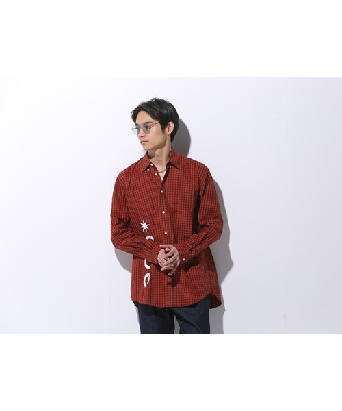 GDC（ジーディーシー）の「LOGO CHECK SHIRT（シャツ/ブラウス・メンズ・ホワイト/ブラック/レッド・SMALL/MEDIUM/LARGE）」の12枚目の写真