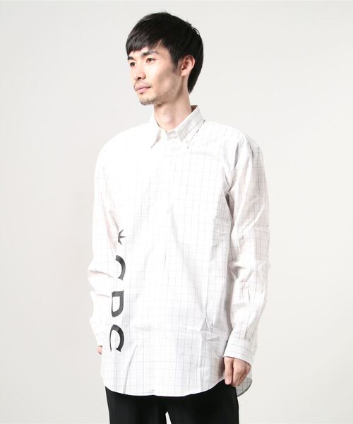 GDC（ジーディーシー）の「LOGO CHECK SHIRT（シャツ/ブラウス・メンズ・ホワイト/ブラック/レッド・SMALL/MEDIUM/LARGE）」の17枚目の写真
