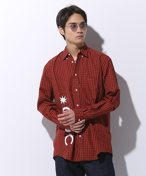 GDC（ジーディーシー）の「LOGO CHECK SHIRT（シャツ/ブラウス・メンズ・ホワイト/ブラック/レッド・SMALL/MEDIUM/LARGE）」の20枚目の写真