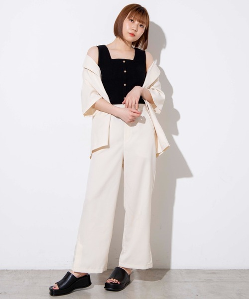 WEGO（ウィゴー）の「WEGO/リネンライクカラージャケット（テーラードジャケット・レディース・アイボリー/ベージュ系その他/ピンク・SMALL/MEDIUM）」の12枚目の写真