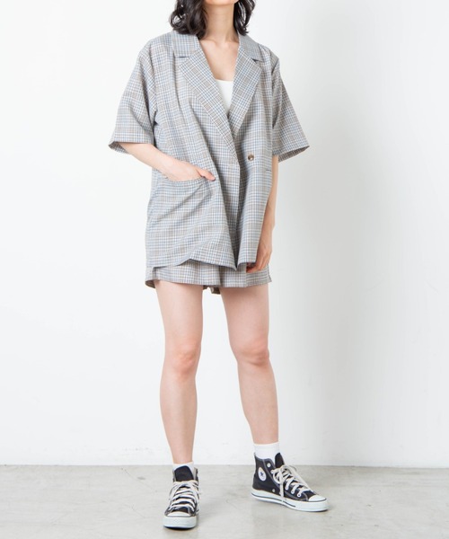 WEGO（ウィゴー）の「WEGO/リネンライクカラージャケット（テーラードジャケット・レディース・アイボリー/ベージュ系その他/ピンク・SMALL/MEDIUM）」の18枚目の写真