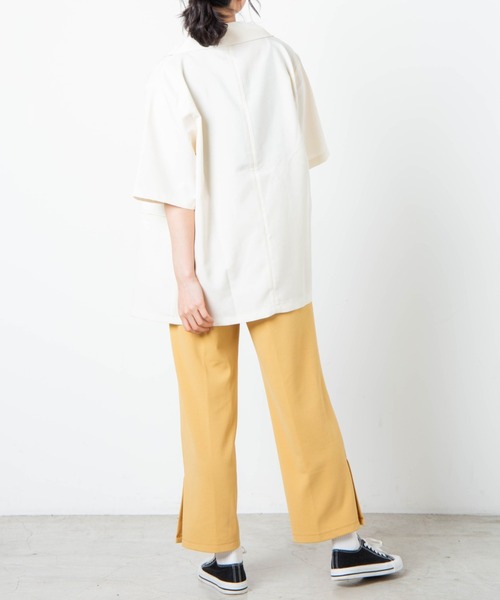 WEGO（ウィゴー）の「WEGO/リネンライクカラージャケット（テーラードジャケット・レディース・アイボリー/ベージュ系その他/ピンク・SMALL/MEDIUM）」の16枚目の写真