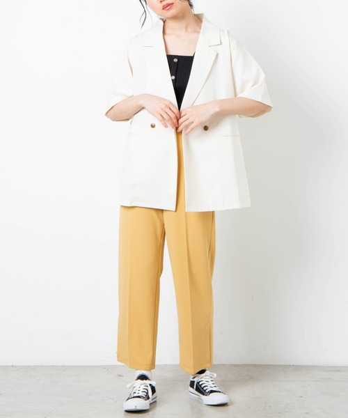 WEGO（ウィゴー）の「WEGO/リネンライクカラージャケット（テーラードジャケット・レディース・アイボリー/ベージュ系その他/ピンク・SMALL/MEDIUM）」の17枚目の写真