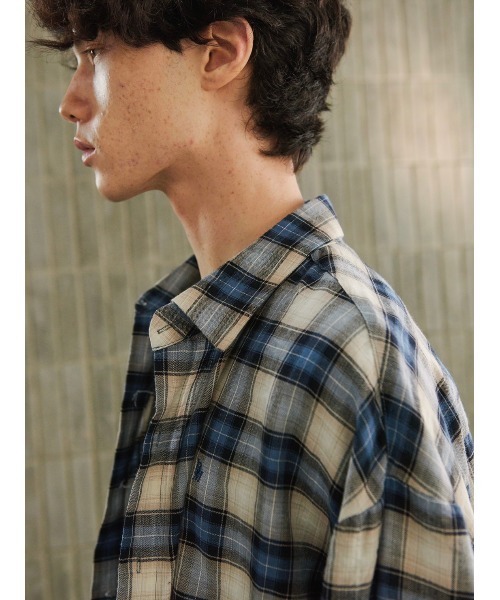 13MONTH（サーティーンマンス）の「【13month】PASTEL CHECK SHIRT（シャツ/ブラウス・メンズ・ブルー・M/L）」の12枚目の写真