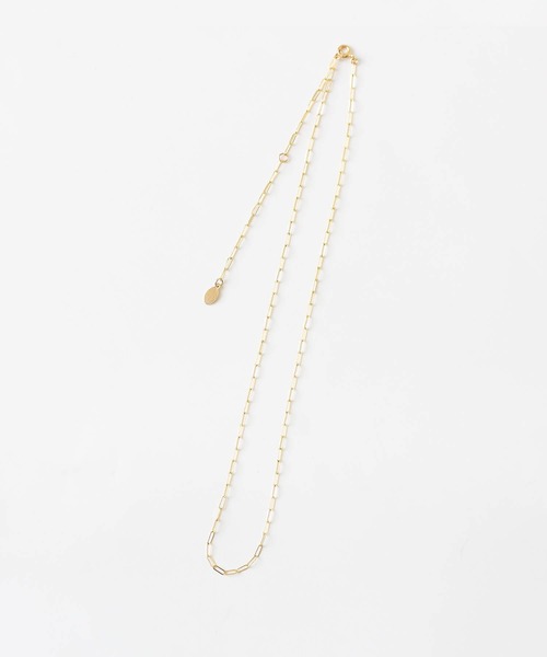 JUICY ROCK（ジューシーロック）の「K14gold-filled フラットスクエアチェーンネックレス（ネックレス・レディース・ゴールド・ONE SIZE）」の2枚目の写真