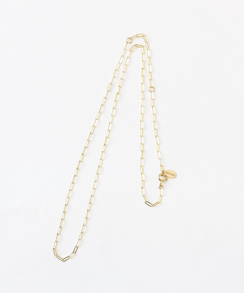 JUICY ROCK（ジューシーロック）の「K14gold-filled フラットスクエアチェーンネックレス（ネックレス・レディース・ゴールド・ONE SIZE）」の4枚目の写真