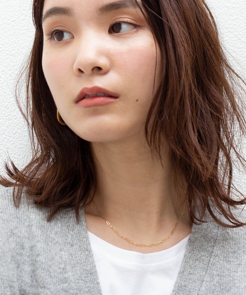 JUICY ROCK（ジューシーロック）の「K14gold-filled フラットスクエアチェーンネックレス（ネックレス・レディース・ゴールド・ONE SIZE）」の3枚目の写真