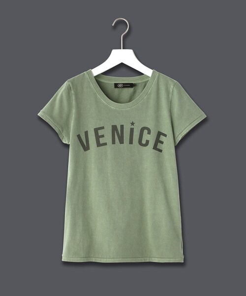 JET（ジェット）の「◆【ウォッシャブル】天竺ロゴプリントラウンドネックTシャツ（Tシャツ/カットソー・レディース・ホワイト/カーキ/ライトベージュ/チャコールグレー・80/04/06）」の5枚目の写真