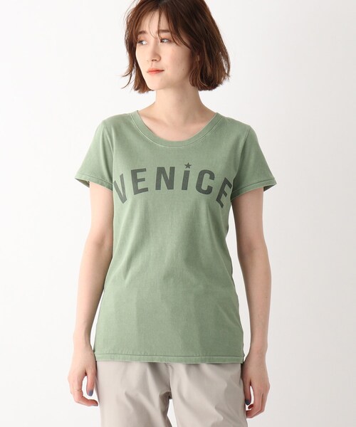 JET（ジェット）の「◆【ウォッシャブル】天竺ロゴプリントラウンドネックTシャツ（Tシャツ/カットソー・レディース・ホワイト/カーキ/ライトベージュ/チャコールグレー・80/04/06）」の12枚目の写真