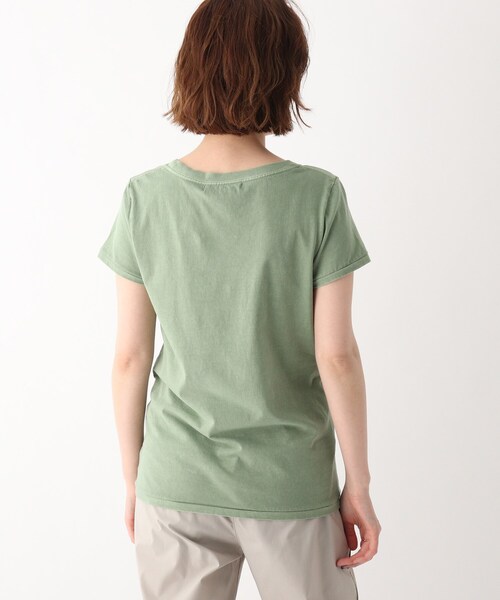 JET（ジェット）の「◆【ウォッシャブル】天竺ロゴプリントラウンドネックTシャツ（Tシャツ/カットソー・レディース・ホワイト/カーキ/ライトベージュ/チャコールグレー・80/04/06）」の14枚目の写真