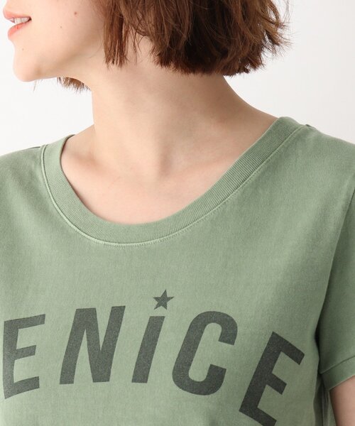 JET（ジェット）の「◆【ウォッシャブル】天竺ロゴプリントラウンドネックTシャツ（Tシャツ/カットソー・レディース・ホワイト/カーキ/ライトベージュ/チャコールグレー・80/04/06）」の15枚目の写真