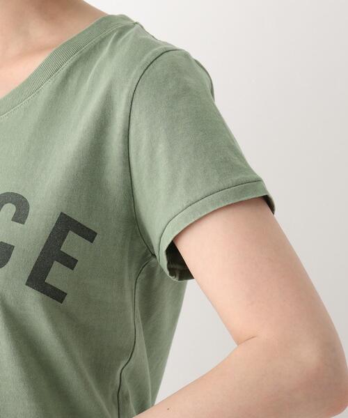 JET（ジェット）の「◆【ウォッシャブル】天竺ロゴプリントラウンドネックTシャツ（Tシャツ/カットソー・レディース・ホワイト/カーキ/ライトベージュ/チャコールグレー・80/04/06）」の16枚目の写真