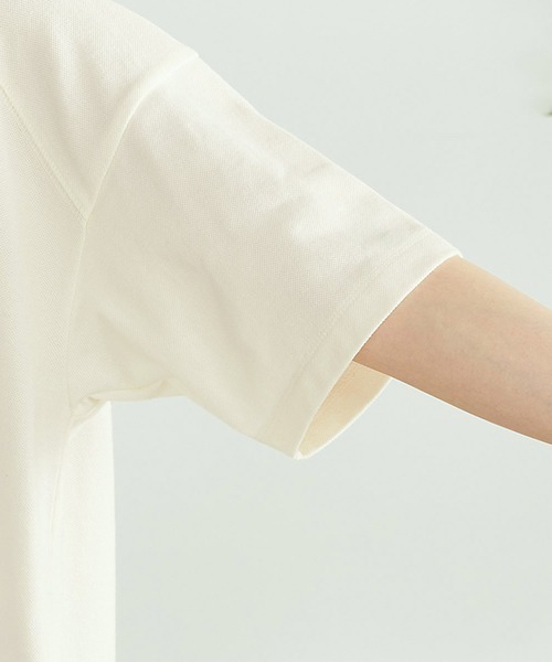 ONIGIRI（オニギリ）の「鹿の子　キーネックＴシャツ（Tシャツ/カットソー・レディース・ターコイズブルー/アイボリー/ブラウン・FREE）」の13枚目の写真