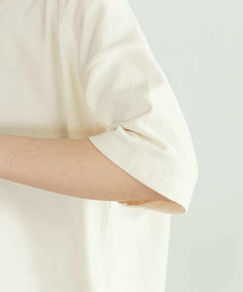 ONIGIRI（オニギリ）の「鹿の子　キーネックＴシャツ（Tシャツ/カットソー・レディース・ターコイズブルー/アイボリー/ブラウン・FREE）」の14枚目の写真