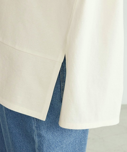 ONIGIRI（オニギリ）の「鹿の子　キーネックＴシャツ（Tシャツ/カットソー・レディース・ターコイズブルー/アイボリー/ブラウン・FREE）」の15枚目の写真