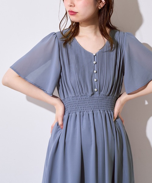 natural couture（ナチュラルクチュール）の「フレアスリーブお上品ワンピース（ワンピース・レディース・ブルー/ミント/その他1/その他2/その他3/ピンクベージュ・FREE）」の14枚目の写真