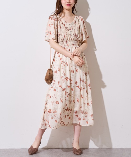 natural couture（ナチュラルクチュール）の「フレアスリーブお上品ワンピース（ワンピース・レディース・ブルー/ミント/その他1/その他2/その他3/ピンクベージュ・FREE）」の20枚目の写真