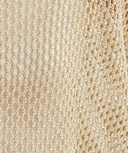 ANGIE(アンジー)の「透かし編み クロップド丈 メッシュニット(ニット/セーター・レディース・ブラック/ベージュ/オフホワイト/オレンジ/ブラウン/アイボリー/グリーン/ライトオレンジ系/ライトパープル/ダークグレー/ライトグレー/ブラック系その他/ベージュ系その他・FREE)」の19枚目の写真