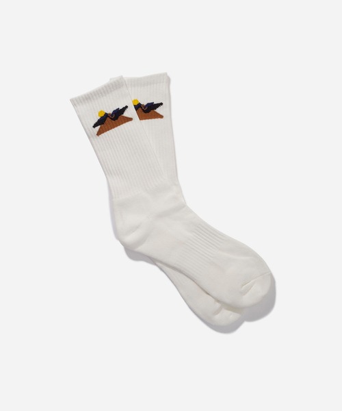 Saturdays NYC（サタデーズ ニューヨークシティ ）の「Mountain Socks（ソックス/靴下・メンズ・オフホワイト/オリーブ/ネイビー・FREE）」の2枚目の写真