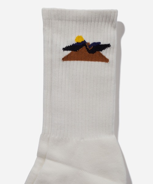 Saturdays NYC（サタデーズ ニューヨークシティ ）の「Mountain Socks（ソックス/靴下・メンズ・オフホワイト/オリーブ/ネイビー・FREE）」の6枚目の写真