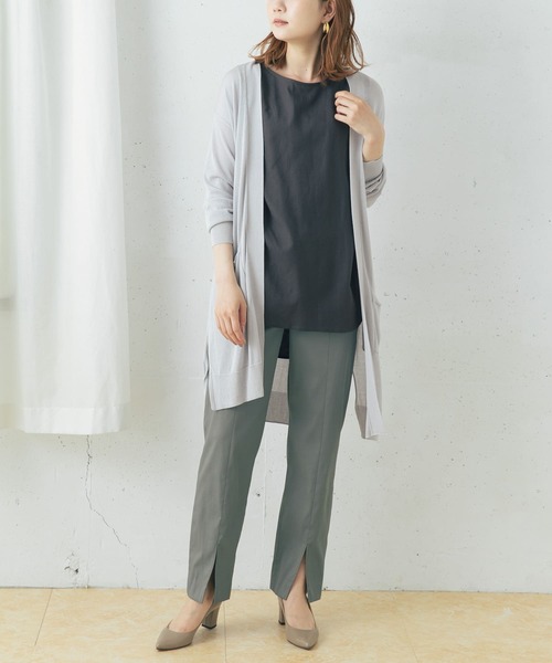 URBAN RESEARCH ROSSO WOMEN（アーバンリサーチ　ロッソ）の「ドライタッチロングカーディガン（カーディガン/ボレロ・レディース・ブラック/グレー系その他/ブルー系その他・FREE）」の12枚目の写真