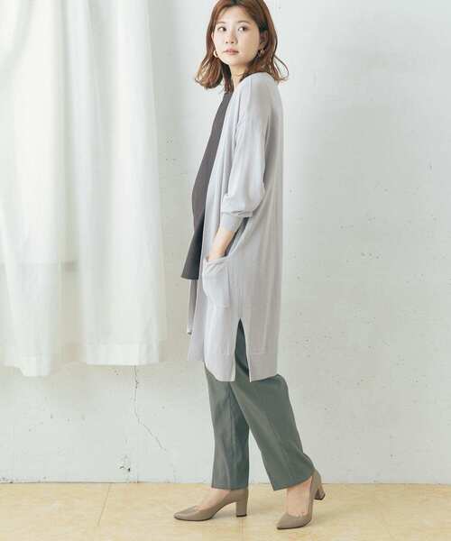 URBAN RESEARCH ROSSO WOMEN（アーバンリサーチ　ロッソ）の「ドライタッチロングカーディガン（カーディガン/ボレロ・レディース・ブラック/グレー系その他/ブルー系その他・FREE）」の11枚目の写真