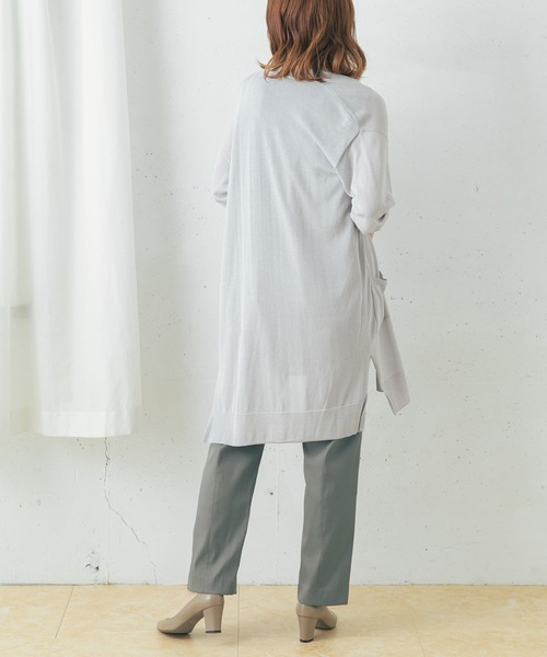 URBAN RESEARCH ROSSO WOMEN（アーバンリサーチ　ロッソ）の「ドライタッチロングカーディガン（カーディガン/ボレロ・レディース・ブラック/グレー系その他/ブルー系その他・FREE）」の7枚目の写真