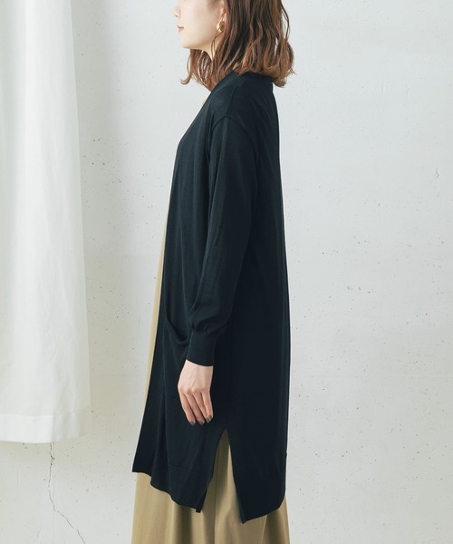 URBAN RESEARCH ROSSO WOMEN（アーバンリサーチ　ロッソ）の「ドライタッチロングカーディガン（カーディガン/ボレロ・レディース・ブラック/グレー系その他/ブルー系その他・FREE）」の20枚目の写真