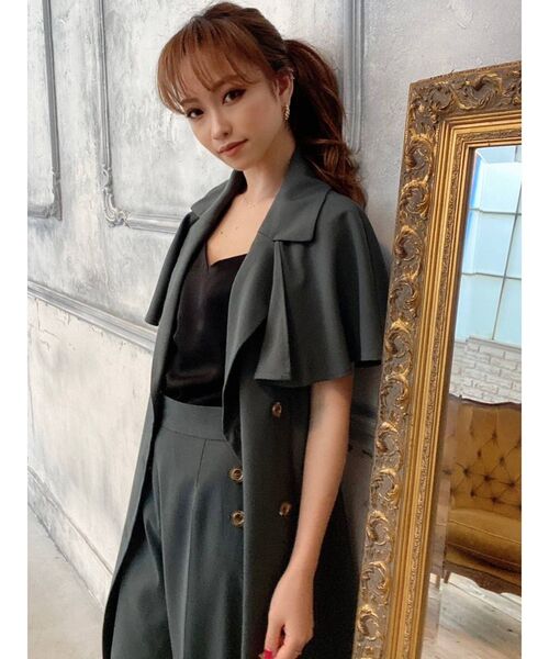 RESEXXY(リゼクシー)の「ベルテッドケープコート【セットアップ着用可能】(その他アウター・レディース・ベージュ/ブラウン/グリーン・FREE)」の19枚目の写真