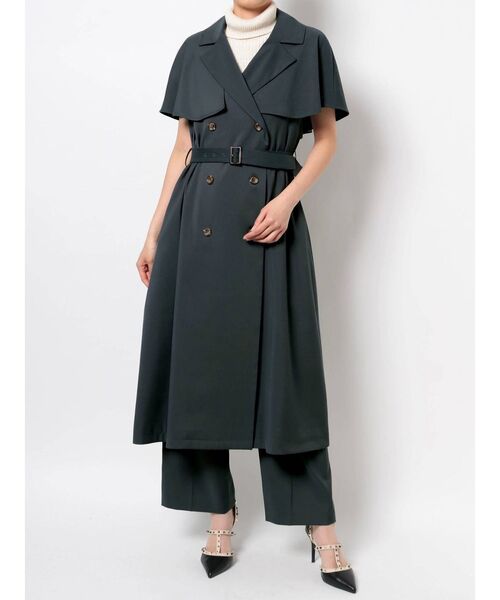 RESEXXY(リゼクシー)の「ベルテッドケープコート【セットアップ着用可能】(その他アウター・レディース・ベージュ/ブラウン/グリーン・FREE)」の6枚目の写真