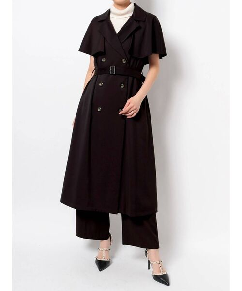 RESEXXY(リゼクシー)の「ベルテッドケープコート【セットアップ着用可能】(その他アウター・レディース・ベージュ/ブラウン/グリーン・FREE)」の5枚目の写真