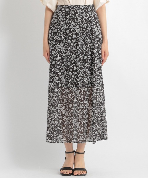 Andemiu（アンデミュウ）の「ハナガラナロースカート953206（スカート・レディース・アイボリー/ブラック・MEDIUM/SMALL）」の8枚目の写真