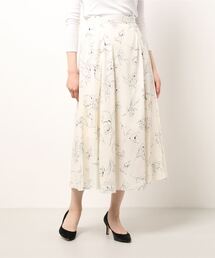 Te chichi | ドローイングフラワーロングフレアスカート(スカート)