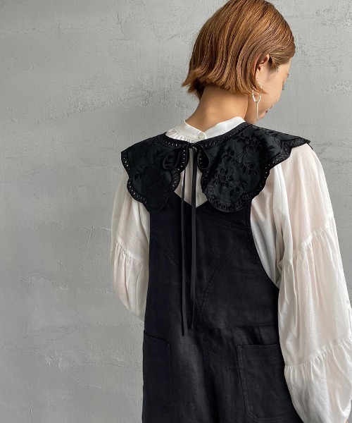 JF Ready Made（ジェイエフレディメイド）の「[Jf Ready Made/ジェイエフレディメイド] コットンレース 2WAY付け襟（付け襟・レディース・ブラック・ONE SIZE）」の3枚目の写真