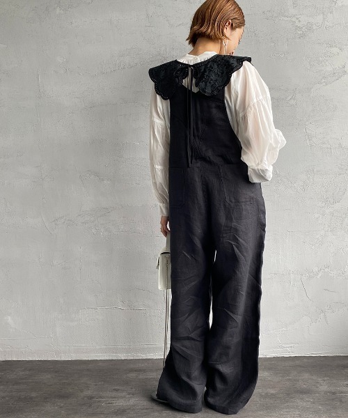 JF Ready Made（ジェイエフレディメイド）の「[Jf Ready Made/ジェイエフレディメイド] コットンレース 2WAY付け襟（付け襟・レディース・ブラック・ONE SIZE）」の5枚目の写真