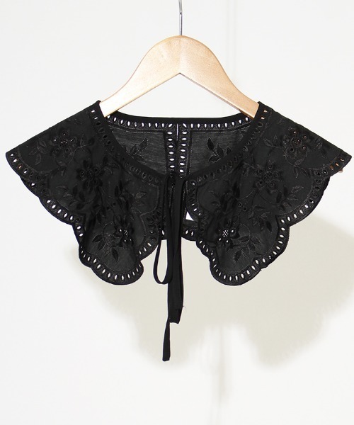 JF Ready Made（ジェイエフレディメイド）の「[Jf Ready Made/ジェイエフレディメイド] コットンレース 2WAY付け襟（付け襟・レディース・ブラック・ONE SIZE）」の11枚目の写真