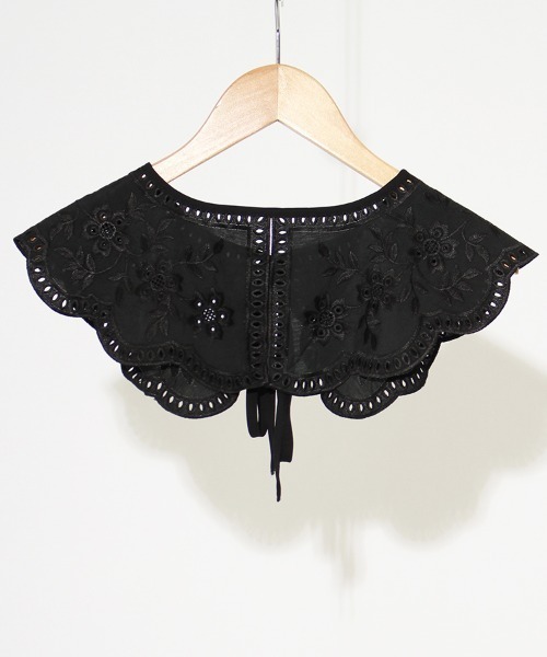 JF Ready Made（ジェイエフレディメイド）の「[Jf Ready Made/ジェイエフレディメイド] コットンレース 2WAY付け襟（付け襟・レディース・ブラック・ONE SIZE）」の12枚目の写真