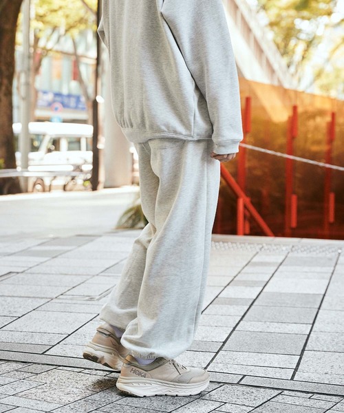 SPOC STORE（スポックストア）の「【SPOC STORE】裏起毛 ワンポイント刺繍ワイドスウェットパンツ（スウェットパンツ・メンズ・グレー/グリーン/モスグリーン/ネイビー・M/L/S）」の5枚目の写真