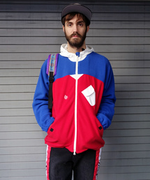 ALDIES | Coldoba Jacket フリース切り替えジップアップパーカー(ブルゾン)