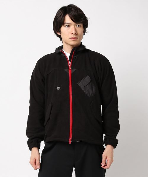 ALDIES（アールディーズ）の「Coldoba Jacket フリース切り替えジップアップパーカー（ブルゾン・メンズ・ネイビー/レッド/ブラック/ピンク・SMALL/MEDIUM/LARGE）」の2枚目の写真
