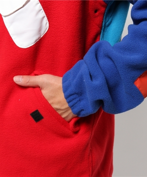 ALDIES（アールディーズ）の「Coldoba Jacket フリース切り替えジップアップパーカー（ブルゾン・メンズ・ネイビー/レッド/ブラック/ピンク・SMALL/MEDIUM/LARGE）」の11枚目の写真