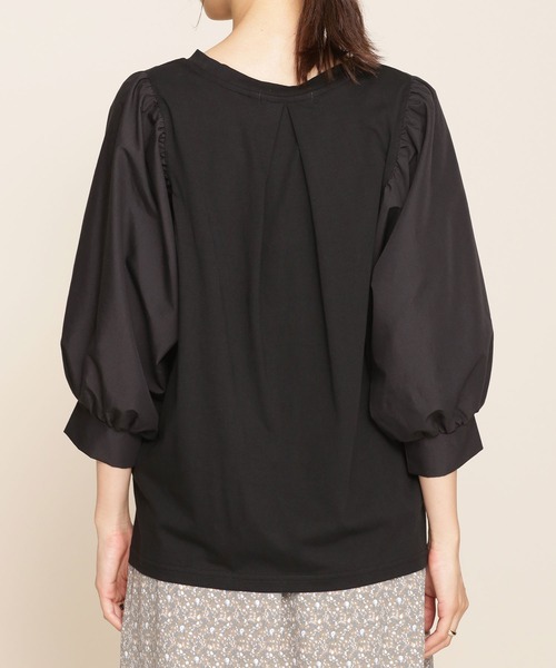 NANO universe(ナノユニバース)の「WEB限定/ボリュームスリーブトップス 半袖(Tシャツ/カットソー・レディース・ホワイト/ブラック/ベージュ・FREE)」の20枚目の写真