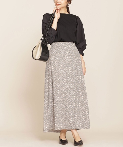 NANO universe(ナノユニバース)の「WEB限定/ボリュームスリーブトップス 半袖(Tシャツ/カットソー・レディース・ホワイト/ブラック/ベージュ・FREE)」の9枚目の写真