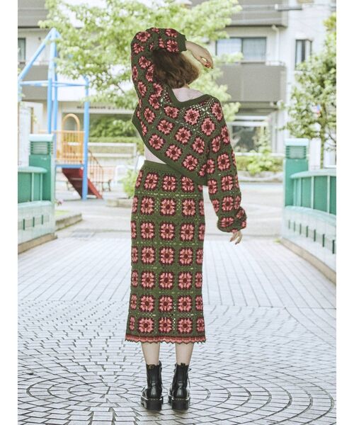 jouetie（ジュエティ）の「【セットアップ対応】クロシェロングスカート（スカート・レディース・ブラック/グリーン/ブラウン・MEDIUM）」の18枚目の写真