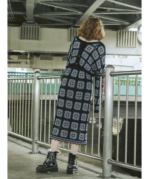 jouetie（ジュエティ）の「【セットアップ対応】クロシェロングスカート（スカート・レディース・ブラック/グリーン/ブラウン・MEDIUM）」の6枚目の写真