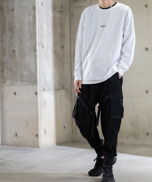 JOHN'S CLOSET（ジョンズクローゼット）の「【13】バックル＆テープ付きジョガーカーゴパンツ（カーゴパンツ・メンズ・ブラック/オリーブ・MEDIUM/LARGE）」の3枚目の写真