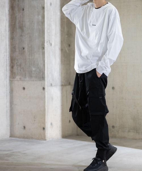 JOHN'S CLOSET（ジョンズクローゼット）の「【13】バックル＆テープ付きジョガーカーゴパンツ（カーゴパンツ・メンズ・ブラック/オリーブ・MEDIUM/LARGE）」の17枚目の写真