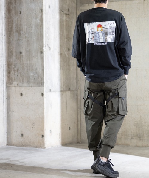 JOHN'S CLOSET（ジョンズクローゼット）の「【13】バックル＆テープ付きジョガーカーゴパンツ（カーゴパンツ・メンズ・ブラック/オリーブ・MEDIUM/LARGE）」の13枚目の写真